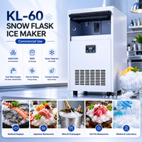Machine à glace en flocons automatique électrique en acier inoxydable pour hôtel, fruits de mer et poisson, petite machine commerciale à glace granulaire en flocons