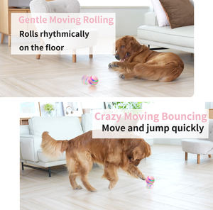 צעצועי כלבים אינטראקטיביים-2025 חדש מושקע מופעל אוטומטית נמקם ומסובב כדור עבור כלבים מ '/l - Product Image 2
