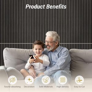 Tự dính akupanel Chất lượng cao 3D khuếch tán Slatted cách âm Veneer rãnh tường Bảng điều khiển trang trí vật nuôi Acoustic tấm - Product Image 6