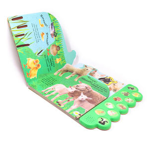 Jouets éducatifs pour enfants, livres en carton sur le thème des animaux avec fonctions sonores, impression sur papier couché - Product Image 3
