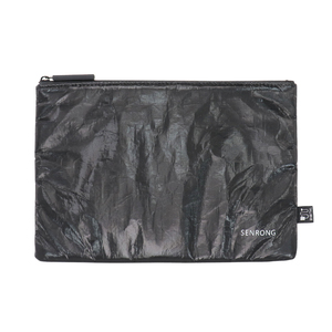 Pochette de voyage et de sport quotidienne imperméable et durable avec fermeture éclair, légère et respirante, 22x32cm, trousse de beauté, vente chaude, noir, mode Tyvek - Product Image 4