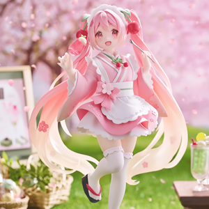Figura Coleccionable de Anime <span class=keywords><strong>Sakura</strong></span> <span class=keywords><strong>Miku</strong></span>, Estilo Casa de Té Japonesa, ABS PVC, Licencia Oficial, en Caja Original, Disponible al por Mayor - Product Image 1