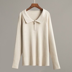 Tops elegantes con cremallera para mujer Suéter de cuello vuelto informal de alta calidad Diseño de moda cómodo - Product Image 4