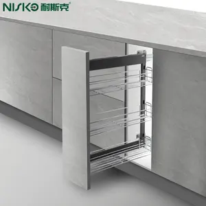 Nisko đồ nội thất phần cứng gia vị giá kéo ra khỏi tủ Tổ Chức Cơ sở nhà bếp ngăn kéo dây Giỏ nhà bếp