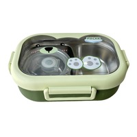 LFS Eco Friendly Style isolé Métal de luxe Premium ensembles de couverts personnalisé enfant mignon Boîte à lunch Bento en acier inoxydable
