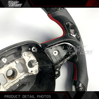 Volant sport en fibre de carbone forgée sur mesure avec LED de régime intelligent pour Dodge Charger & Challenger SRT RT Hellcat 2019-2023