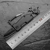 Mousqueton multifonctionnel portable pour l'extérieur avec couteau de poche et tournevis pour le camping et la randonnée