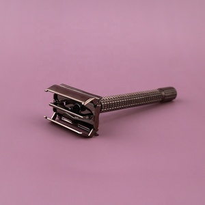 Men Custom Cooper Brass Handle Classic Razor Double Edge Safety Shaving Razor For Men