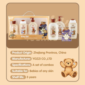 Shoff Set essenziale per la cura del bambino 4 pezzi con <span class=keywords><strong>bagno</strong></span> delicato e prodotti idratanti per i neonati - Product Image 6