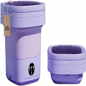 Travel Portable Mini Folding Automatic Plastic USB <b>Car</b> Compatible Household Underwear <b>Washer</b> - Product Image 2
