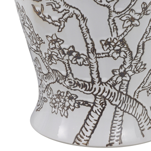 Vaso Decorativo in Ceramica a Forma di Tempio con Fiori di Ciliegio e Coperchio per Arredamento Casa, Camera da Letto, Soggiorno - Product Image 5