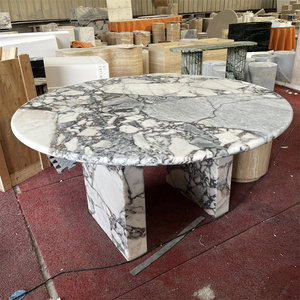 Décoration d'intérieur, meuble en marbre naturel, tailles et couleurs personnalisées, table d'appoint Calacatta Viola, marbre super blanc, travertin - Product Image 1