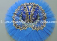 Tutu de ballet professionnel Raymonda pour la danse, La Belle au bois dormant, acte III, variation de l'Oiseau bleu, tutu classique de pas de deux, bleu