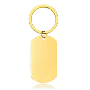 Yiwu Ganggu Wholesale Customized Logo Solid Color Metal Key Chains For Engraving