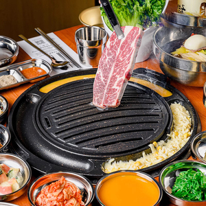 Populaire Coréen BBQ Nécessité Restaurant Antiadhésif Facilement Nettoyé BBQ Oeuf Émail Fromage Grill Pan - Product Image 3