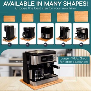 Deslizador <span class=keywords><strong>de</strong></span> electrodomésticos <span class=keywords><strong>de</strong></span> cocina, bandeja deslizante <span class=keywords><strong>de</strong></span> armario <span class=keywords><strong>de</strong></span> bambú para cafetera, freidora <span class=keywords><strong>de</strong></span> aire, licuadora, <span class=keywords><strong>tostadora</strong></span> (13 "X 16") - Product Image 4