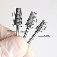 네일 전기 파일 비트 연 5.2mm 6.6mm 반전 백필 대형 테이퍼 배럴 화산 카바이드 네일 드릴 비트