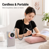 Polisseuse à ongles 40000 tr/min, micromoteur sans balais, machine de polissage pour pédicure, pile rechargeable, lime à ongles électrique