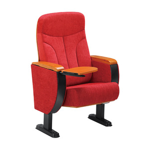 เก้าอี้โรงละครมาซาโอะ โครงโลหะสีแดงและสีเหลือง พร้อมที่วางแขน สำหรับห้องบรรยายและห้องประชุม - Product Image 4