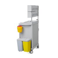 SK-AT75077A2 SAIKANG Chariot d'hôpital d'urgence Chariot médical multifonction à 5 tiroirs avec 4 roulettes Capacité de charge de 50 lb