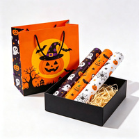 Scatola di Cartone Ondulato Premium per Halloween, Stampa Personalizzata a Colori Vivaci, Set di Confezioni Regalo Pieghevoli