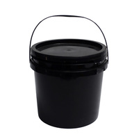 Seau à poisson rond en plastique blanc de qualité alimentaire, réutilisable, incassable, 5 kg, avec couvercle et poignée, 5 litres, pour la fabrication d'eau