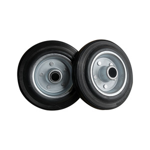 Rueda de Goma Sólida de 6 Pulgadas con Banda de Rodadura Firme para Uso Industrial, Funcionamiento Silencioso, Orificio Redondo, Sin Freno - Product Image 4