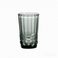 Verre à jus en verre de style européen avec relief coloré, verre à vin épaissi de 7 oz