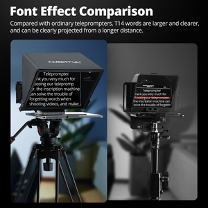 Teleprompter Plegable Ambitful T14 PRO con Pantalla Grande para Fotografía de Retratos, Material ABS, para Smartphones, Cámaras DSLR, Grabación de Video en Vivo - Product Image 3