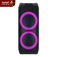 Gran oferta de altavoces Bluetooth grandes de 12 pulgadas Dual de gama alta Super Bass DJ Karaoke Music Baffles Active Sound Box con luces dinámicas