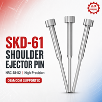 Pasador Expulsor de Hombro Totalmente Endurecido H13 y SKD61, Resistente al Calor, de Dos Pasos, para Molde de Inyección de Precisión
