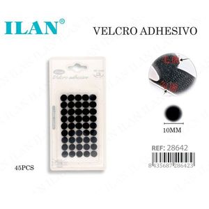 Punti Adesivi in Velcro Ilan 10mm 45 Pezzi Rotondi Neri con Gancio e Anello - Product Image 3