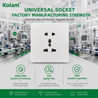 Enchufe de Pared Universal de 5 Orificios Estándar del Reino Unido, 13A, Resistente al Fuego, Compatible con Múltiples Enchufes, Marca Kolani, Fabricación OEM/ODM