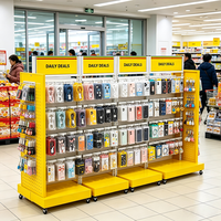 Présentoirs Pop-up, Étagères Double Face pour Minimarché, Accessoires de Présentation de Produits pour Magasins, Gondoles Métalliques pour Supermarché