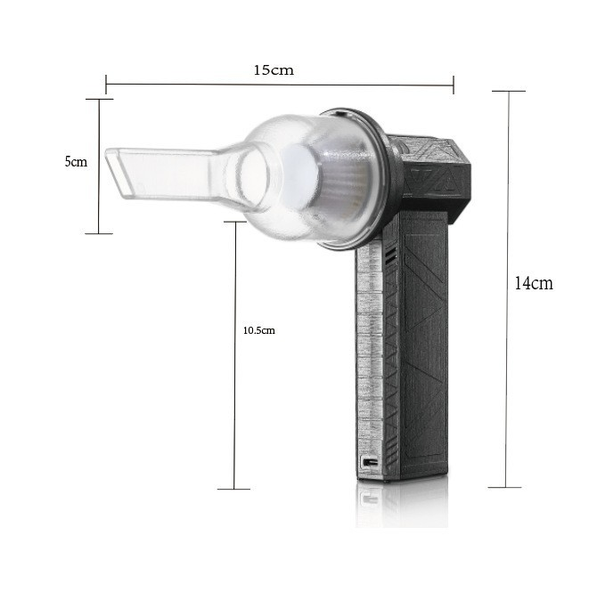 Sèche-cheveux + buse d'aspiration 2 en 1 8000 mAh