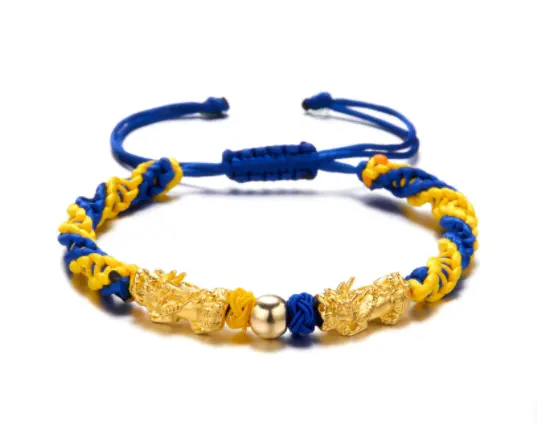 Braccialetti ucraina vendita al dettaglio all'ingrosso perle di cristallo di vetro elasticizzato braccialetti bandiera paese ucraina braccialetti ucraina regali souvenir