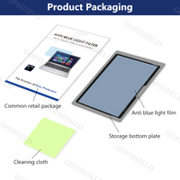 Protection d'écran anti-lumière bleue avec cadre adhésif pour Surface Pro 8/9/X, résistante aux traces et aux rayures, installation simple