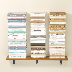 Étagère murale moderne en bois pliable à un seul niveau, couleur noyer, pour cuisine ou salon - Product Image 5