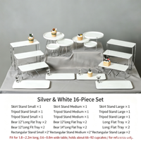 Offre Spéciale : Ensemble de Présentoirs à Gâteaux en Céramique Blanche et Fer Forgé, Style Européen, pour Table de Desserts de Mariage, Thé de l'Après-midi et Buffet Décoratif