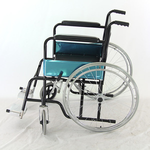 Fauteuil roulant manuel HJK-W809A léger, pliable, avec structure en fer, pour personnes âgées, usage médical. - Product Image 2