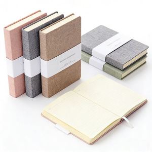 Custom Printed Hardcover <b>Thick</b> Cloth <b>Notebook</b> Lay Flat Hardbound Cover Linen Journal Promotion Diary School Supplies - Product Image 1