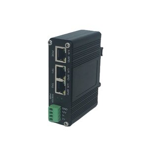 อุตสาหกรรม IEEE802.3af/At PoE Splitter พร้อมฟังก์ชั่นสวิทช์2พอร์ตแรงดันไฟฟ้าขาออก12VDC - Product Image 1