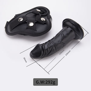 En popüler kayış on hollow yapay Penis askı on yapay Penis Wearble Penis yumuşak mat PU demeti kemer seks oyuncakları kadın için BF-40273E - Product Image 6