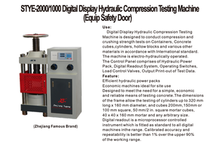 Máquina De Teste De Compressão Hidráulica De Display Digital Equipar Porta De Segurança Ferramenta De Laboratório Geotécnico para Teste De Compactação Do Solo - Product Image 3