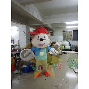 빨간 모자와 Funtoys 원숭이 성인 만화 동물 마스코트 의상 코스프레 테마 카니발 의상 생일 할로윈 - Product Image 1