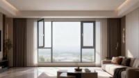 Sistema de Ventanas Abatibles Hacia Adentro de Aluminio con Rotura de Puente Térmico, Resistentes a Huracanes, Estándar NFRC, para Villa