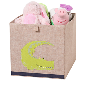 Boîte de rangement pour <span class=keywords><strong>vêtements</strong></span> en tissu de lin pliable multifonction de grande taille pour enfants, prix intéressant - Product Image 2