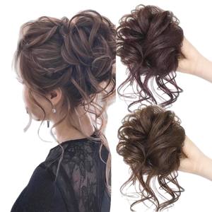 Perruque chignon Am41 26 en soie K et soie P, style enroulé, pour usage quotidien, usage général - Product Image 3