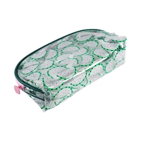 Trousse de Voyage Personnalisée Été Scintillante Fruits – Sacs de Maquillage Cosmétiques Beauté à Marque Privée, Pochette Zippée PVC de Haute Qualité