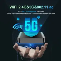 TV98 ATV Plus TV Box Android 14 8GB 128GB 4K 8K Quad Core WiFi 4G 5G BT5.0 Streaming para Ethernet de 10/100Mbps